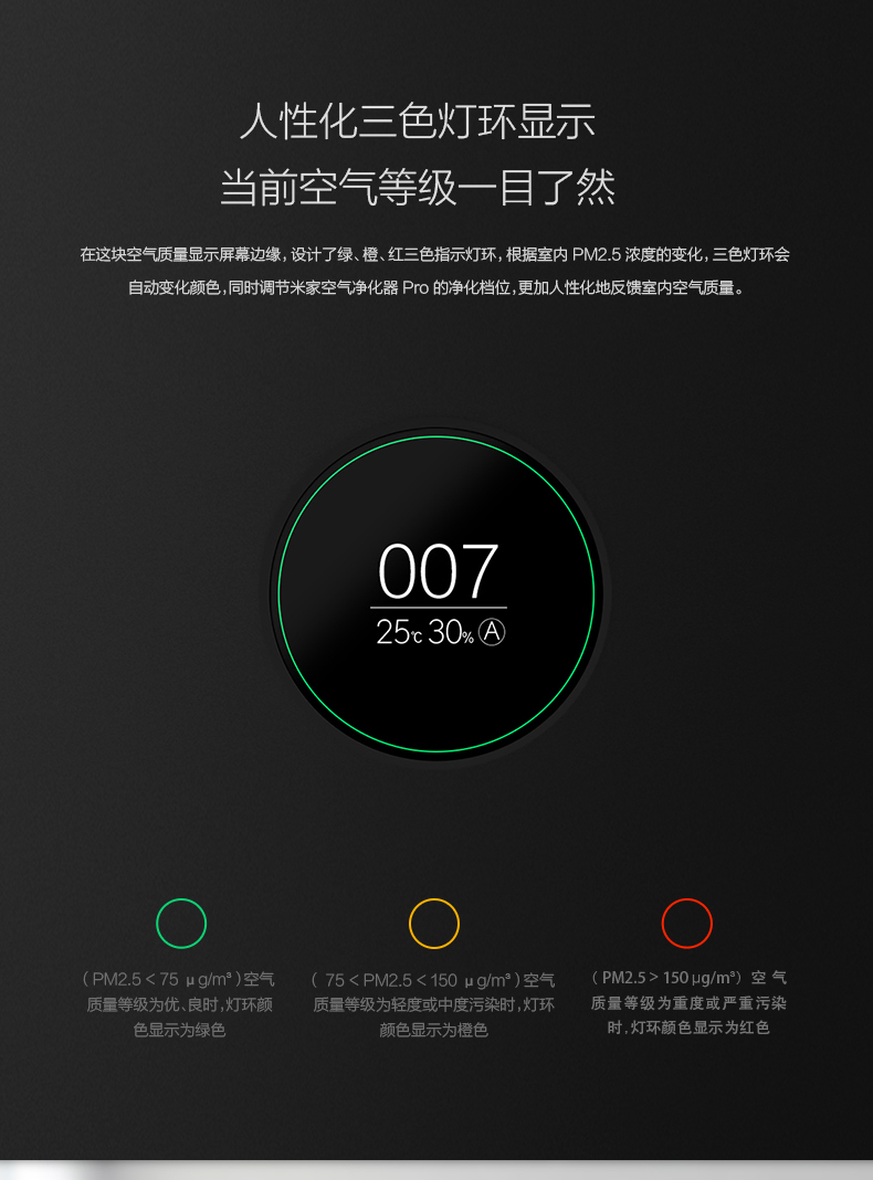 小米空气净化器pro室内办公家用卧室智能氧吧除甲醛雾霾粉尘pm25